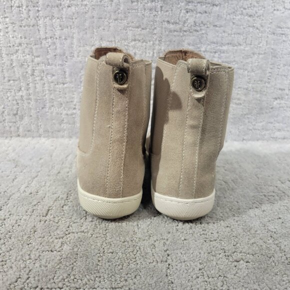 Frye Melissa Women's Size US 6 M Beige Pull On Suede Leather Ankle Chelsea Boots - Picture 4 of 9